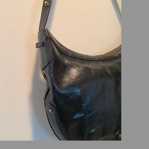 Cole Haan Black Leather Shoulder Handbag - Picture 7 of 16